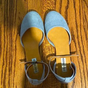 Steve Madden grey flats worn twice women size 9